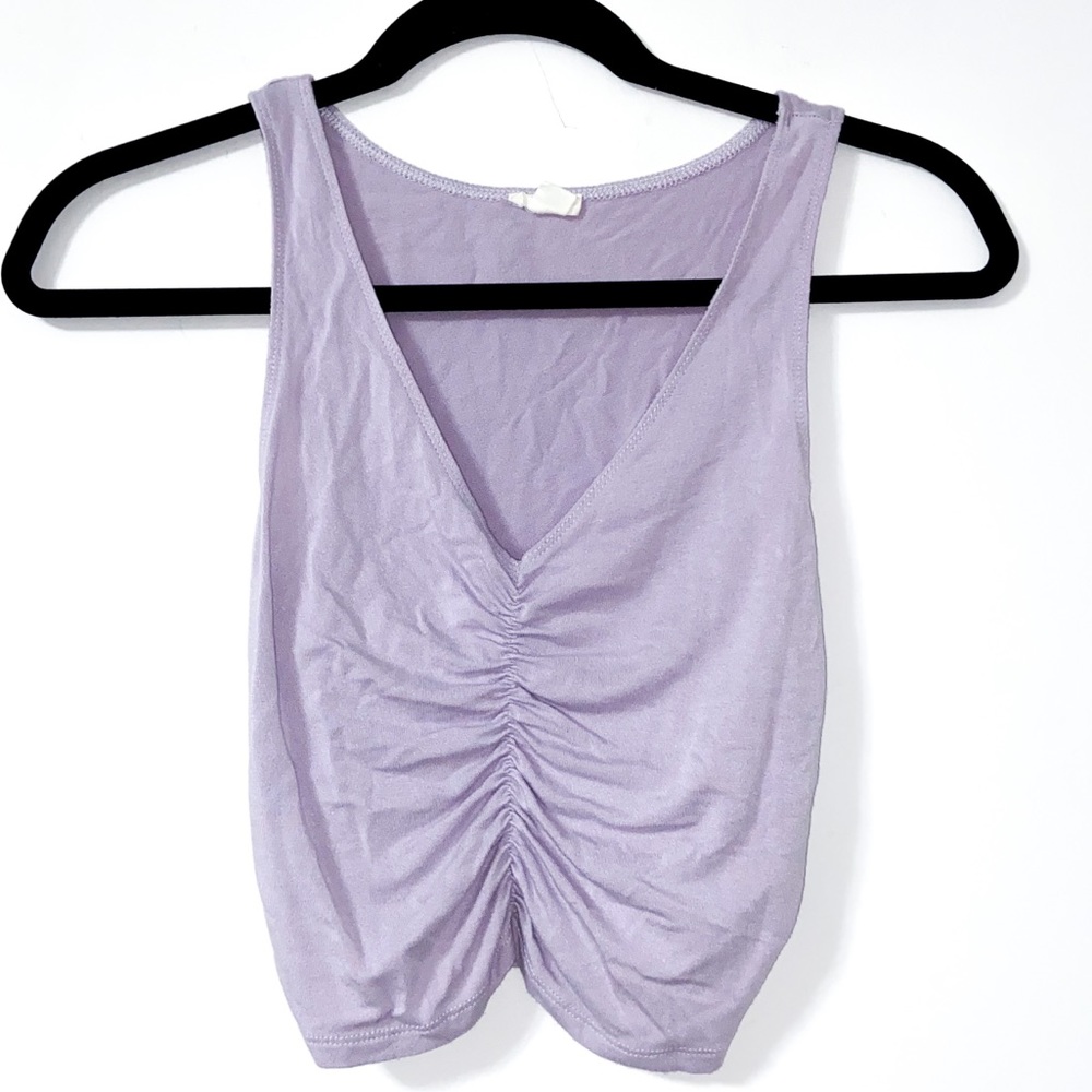 Garage purple lilac crop top